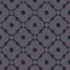 Thumbnail of vintage flower petal, geometric wallpaper in charcoal grey and lavender colourway