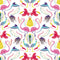 Madagascar Wallpaper in White and Brights