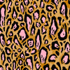 Animal Instinct Wallpaper in Ochre and Pink