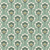 Happy Glamper Wallpaper in Sage, Elderflower and Vintage Cream