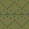Peace and Love Wallpaper in Mustard and Teal on Silent Cave