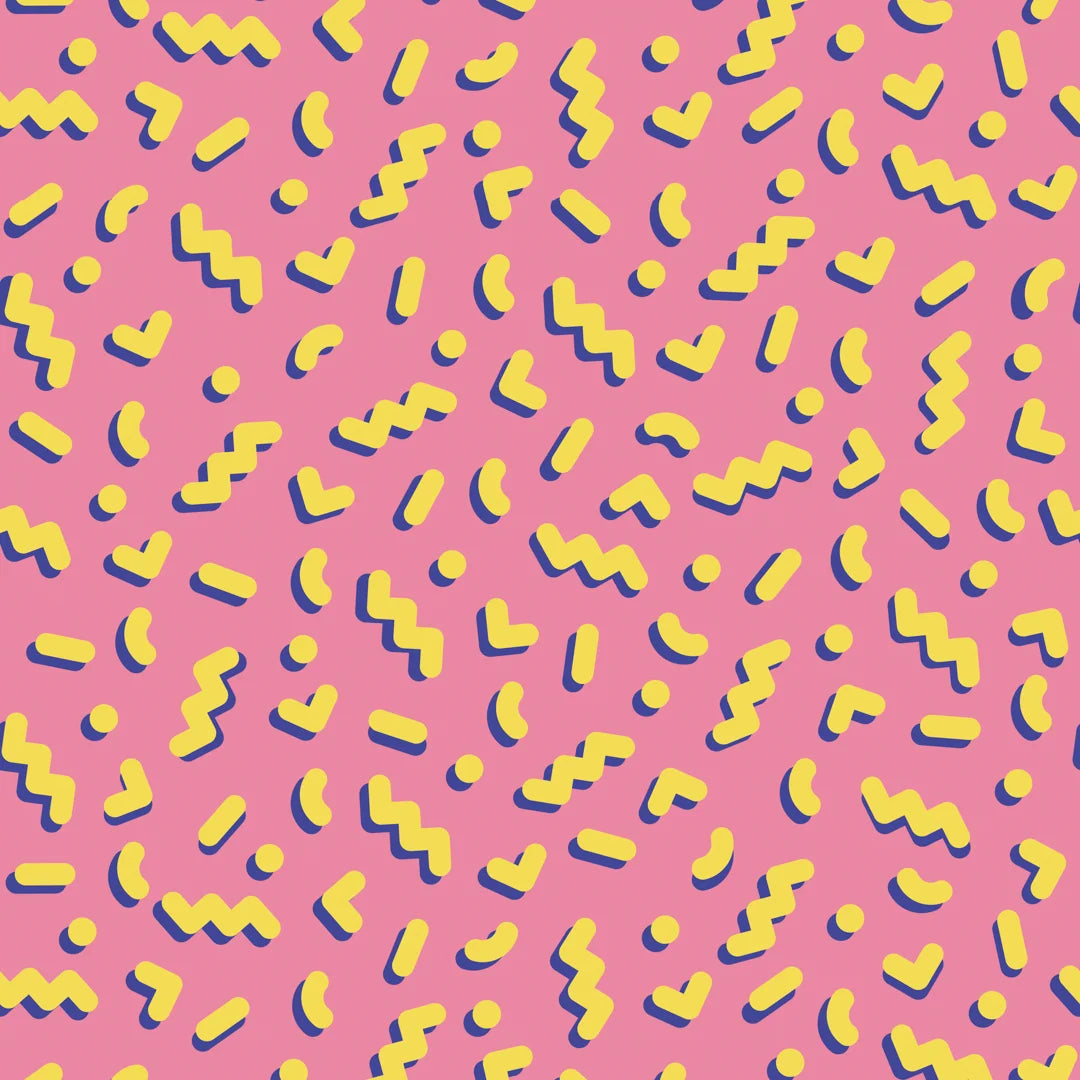 Move To The Music Wallpaper in Grapefruit and Fluorescent Yellow