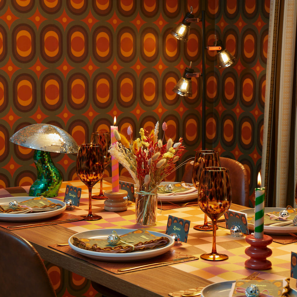Seahorn Wallpaper in Earthy Orange, Pine and Chocolate Table scape 2_0309_Temp.jpeg__PID:487c9e92-fa26-45e1-bd09-9f81400995dd