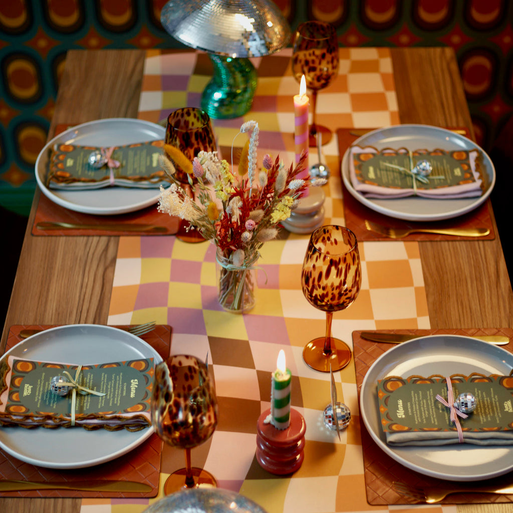 Checkity Check Check Wallpaper in Retro Tones Table scape 2_0348_Temp.jpeg__PID:e316efdb-d416-4d49-aad3-377ffc673d1d
