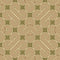 Thumbnail of 70s geometric wallpaper in vanilla, butterscotch and olive green colourway 