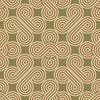 Thumbnail of 70s geometric wallpaper in vanilla, butterscotch and olive green colourway