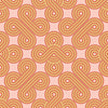 Thumbnail of 70s geometric wallpaper in mustard, red and subtle pink colourway